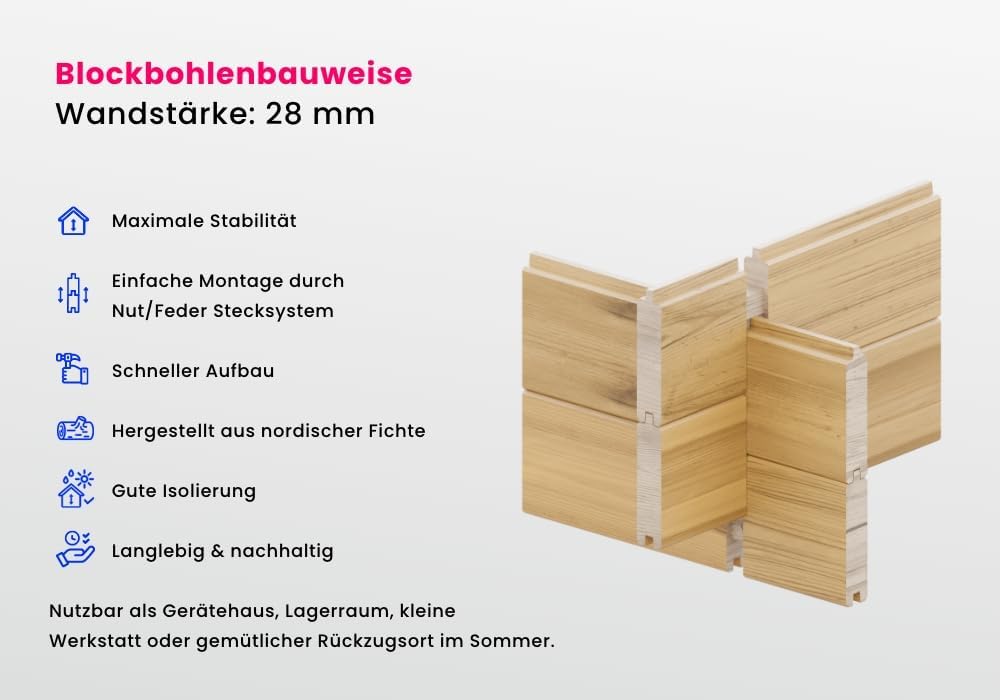 Abri de jardin en bois - 17 m²