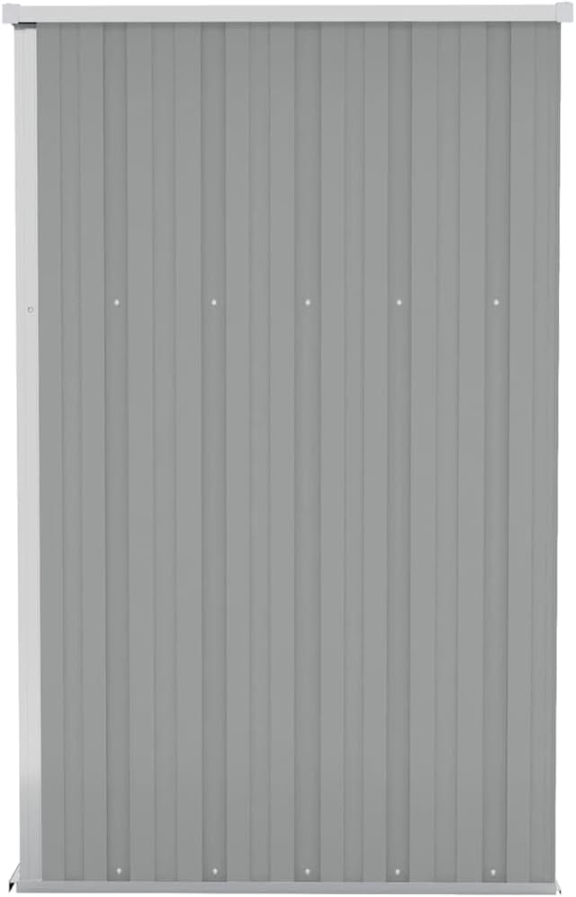 Solivagant Remise de Jardin Murale Gris 118x100x178 cm Acier galvanisé,(22.7 KG)