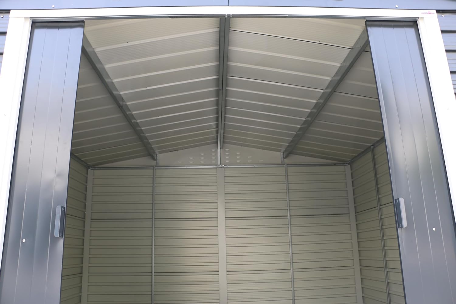 Duramax Alpine 10 x 10 (9,75 m²) Abri de Jardin en métal avec Base, Acier galvanisé à Chaud, Structure de Toit renforcée, Abri de Jardin sans Entretien et résistant aux intempéries, Anthracite