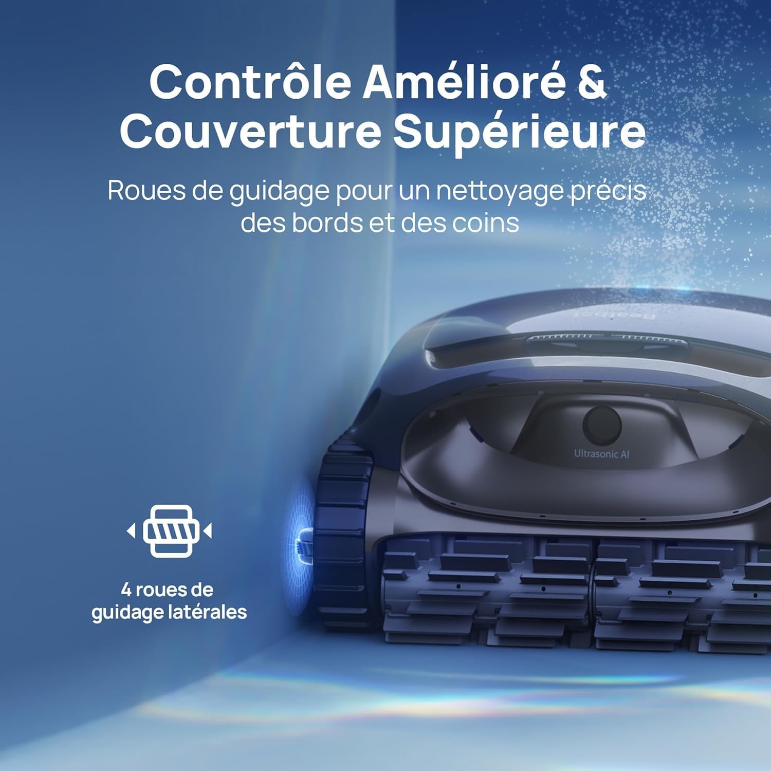 Beatbot - AquaSense 2 - 300m² - Robot piscine sans fil, autonomie 150min