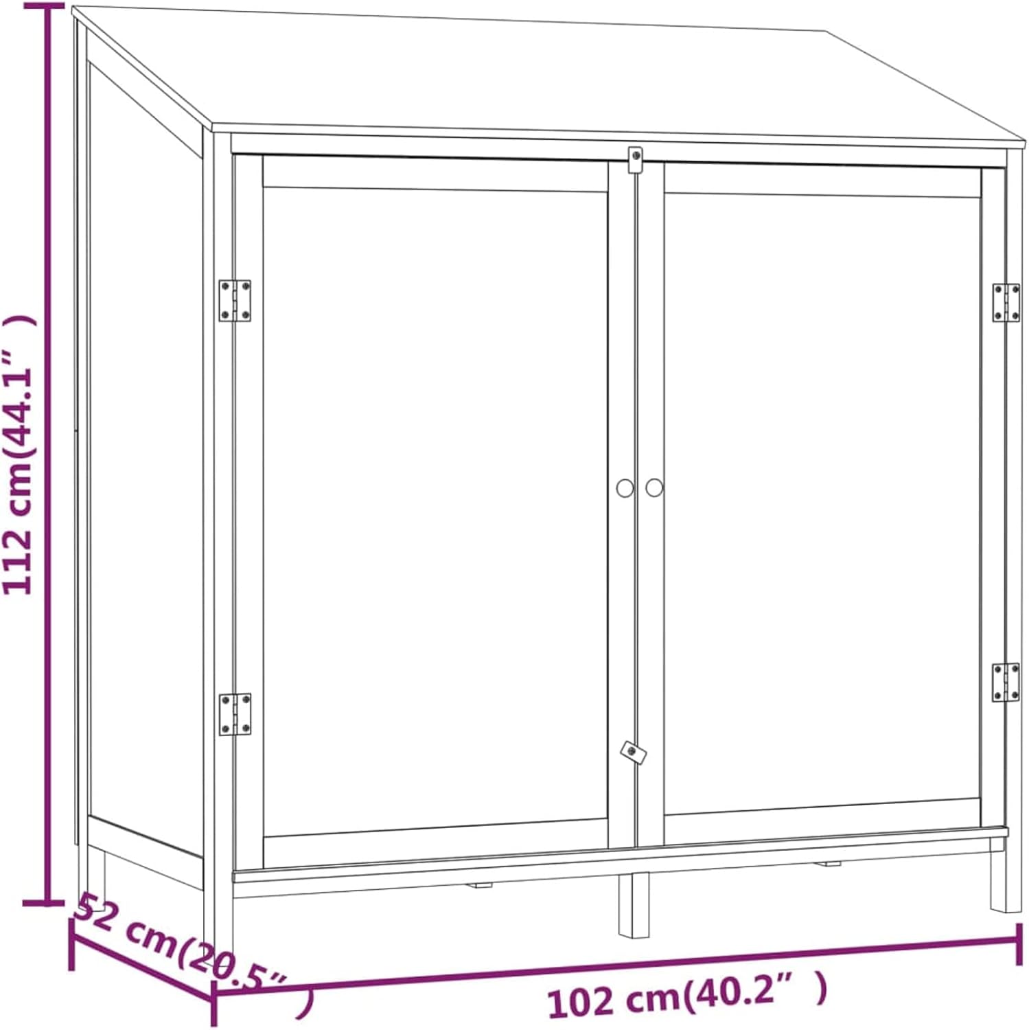ShGaxin Abri de jardin, abris pour parcelles, abris de jardin, abri de jardin extérieur, maisons préfabriquées, bois d'épicéa massif blanc, 102 x 52 x 112 cm