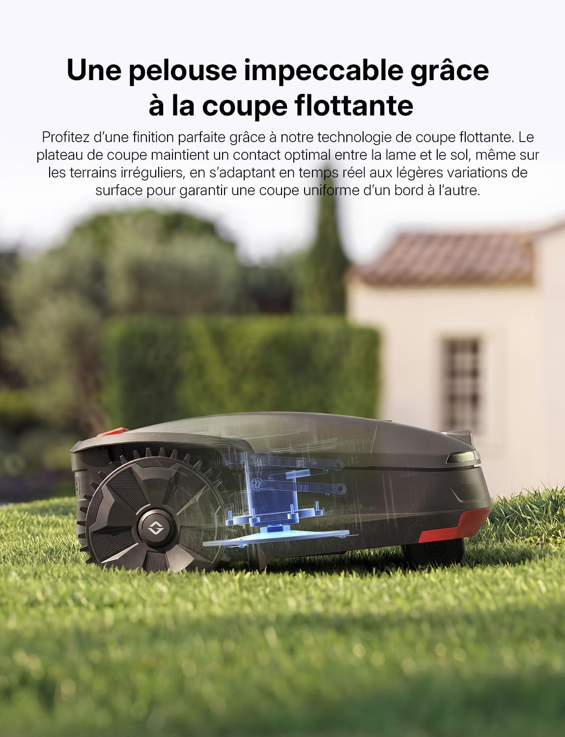 Robot tondeuse - Dual LiDAR & IA Vision, 2000m², pente 45%, RTK/GPS, H1