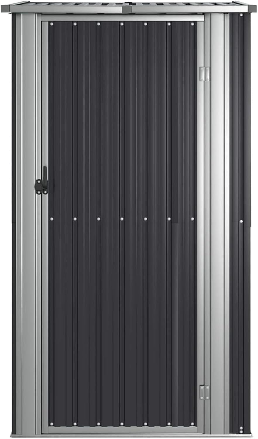 ShGaxin - abri de jardin acier galvanisé, 118,5x97x209,5cm, anthracite