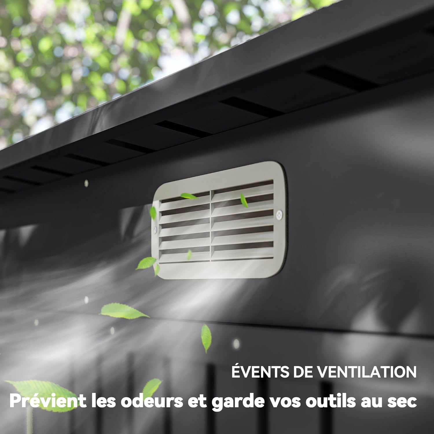 abri de jardin métal 3 m² - acier, portes verrouillables, aération, gants - 249x121x183 cm