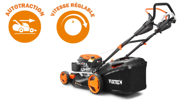 Autotraction à vitesse réglable - Tondeuse thermique autotractée FX-RM5196PRO