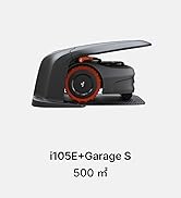 Le texte indique « I105E+Garage S » et « 500 m² ». Angles multiples d'un ouvre-porte de garage électronique noir ou d'un dispositif de commande.