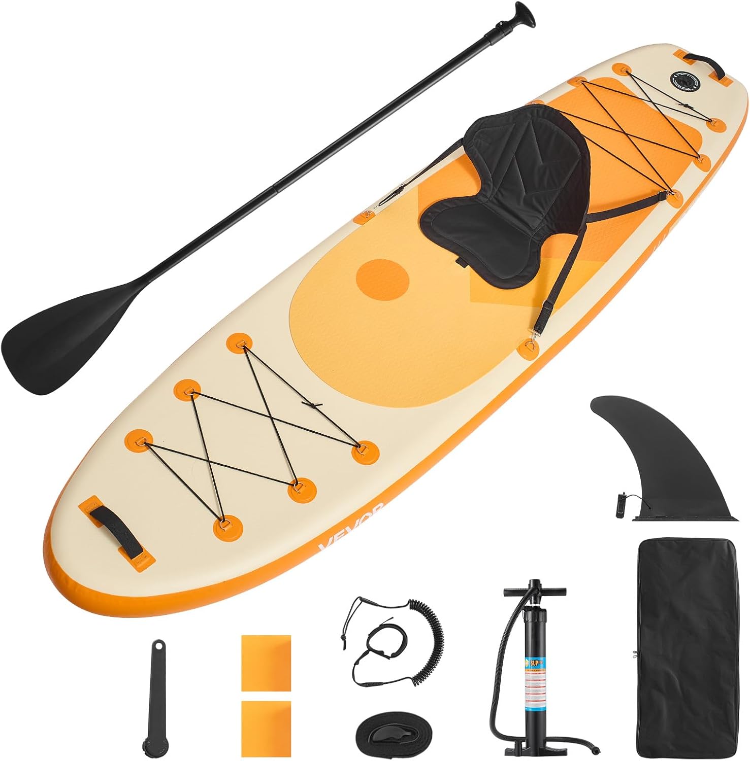 VEVOR - Paddle gonflable avec siège - 304x83x15cm - ultra-légère, accessoires complets