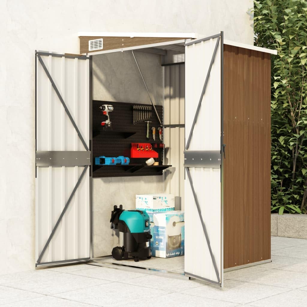 vidaXL - Remise de jardin murale - 118x100x178 cm - Acier galvanisé extérieur