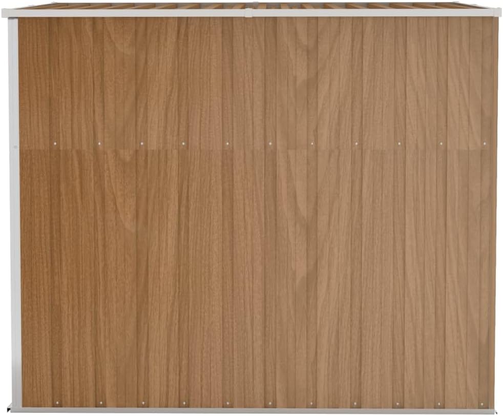 vidaXL - abri de jardin mural acier galvanisé 118x194x178 cm, marron