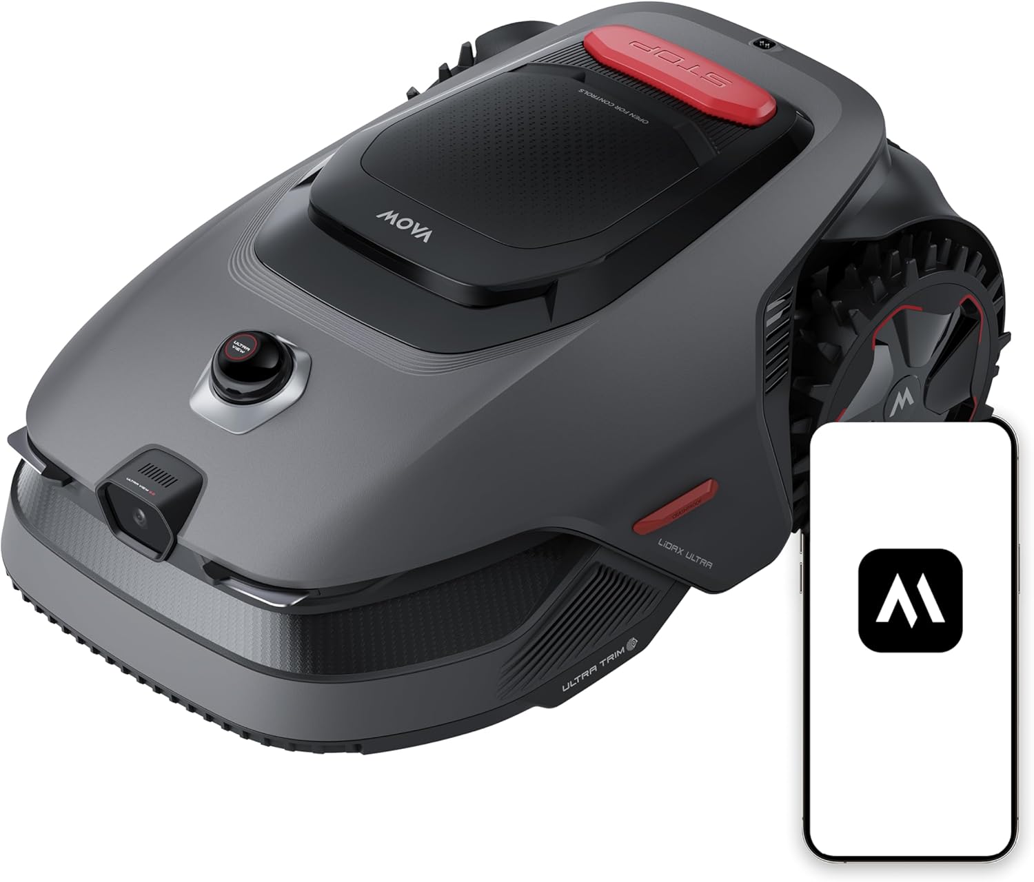 MOVA - LiDAX Ultra - Robot 800 m², IA LiDAR 3D, coupe 5 cm, toutes zones, sécurité animaux, tonte en U - Ultra800