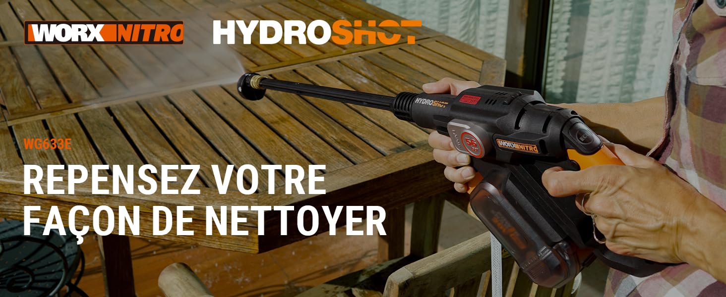 Nettoyeur haute pression sans fil Hydroshot WG633E 20V NITRO