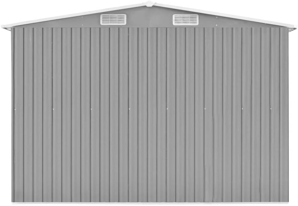 Générique Abri de Jardin 257x580x181 cm Métal Gris,Maison & Jardin, Pelouses & Jardins, Vie en extérieur, Structures extérieures, Cabanes & abris de Jardin, Gris (Poids 122.05KG)