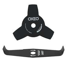 de marque OXEO et attache à lame incurvée illustrée en noir, avec trou de montage central et construction de qualité professionnelle