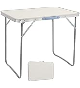 LEADZM Table de Camping Pliante Portative,Panneau de Fibres d'aluminium antirouille,70x50x60cm,Fa...