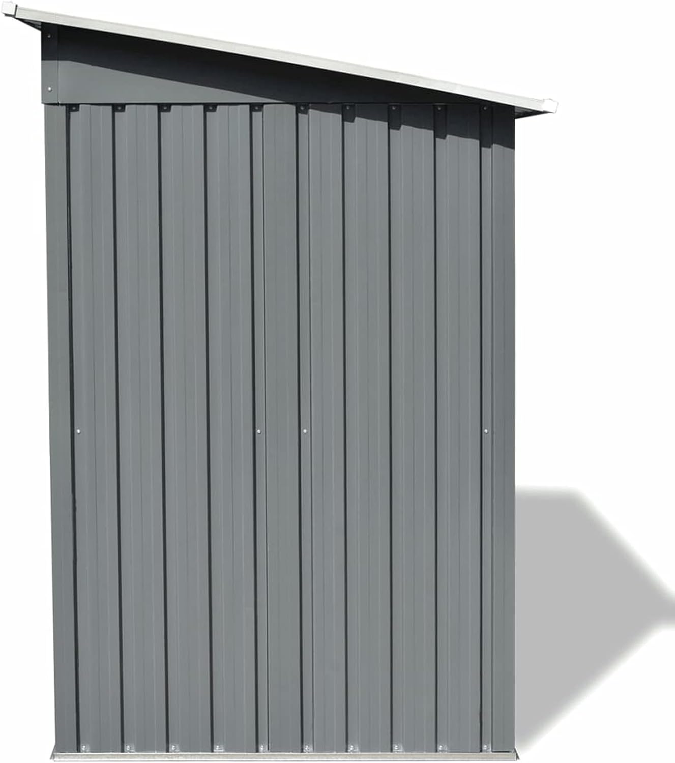 Homgoday - Abri de jardin métal - gris - spacieux, résistant
