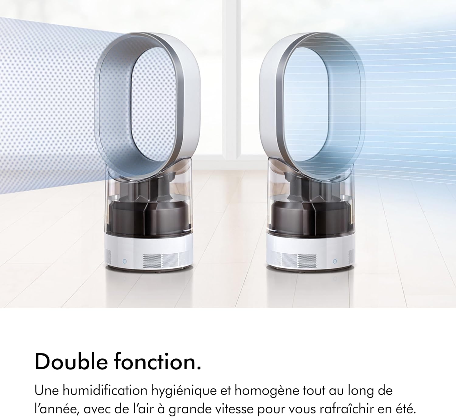 Dyson AM10 Humidificateur et ventilateur, brume froide ultra-fine, contrôle automatique de l’humidité