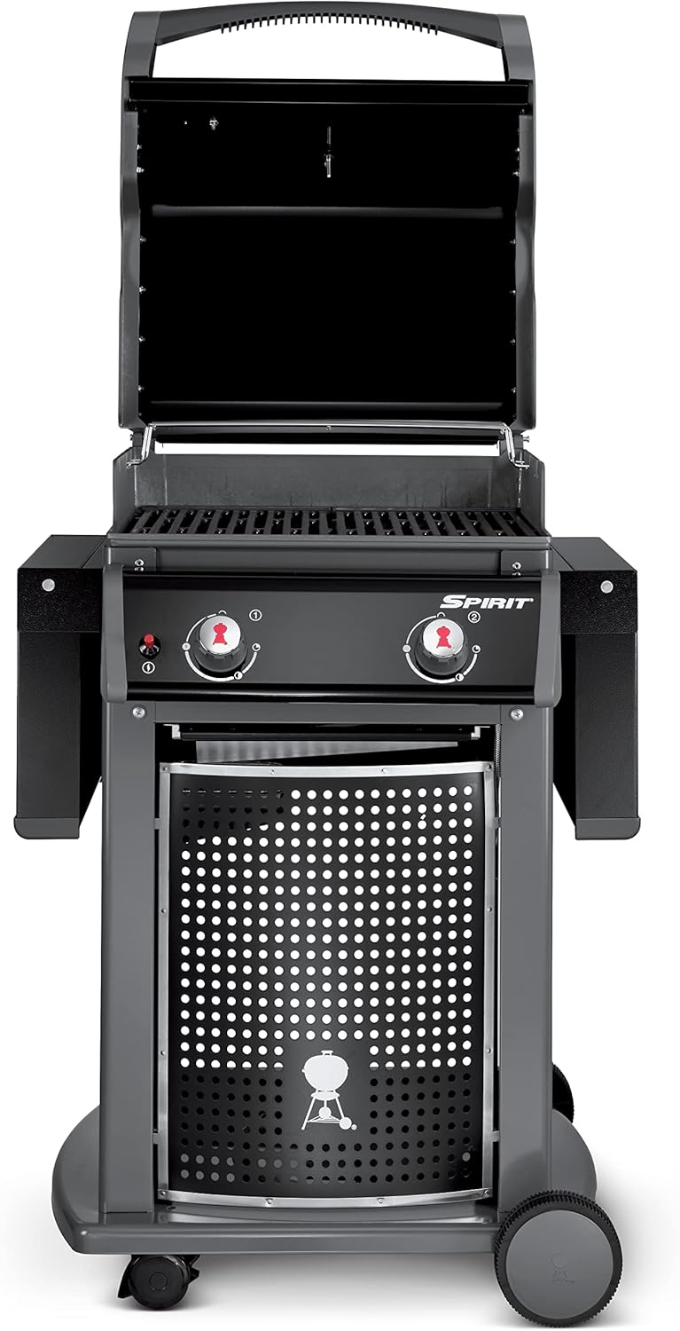 Weber - Spirit II (série E-310) - 60x46 cm - 3 brûleurs, grilles Gourmet, GS4, tablettes, noir/argent
