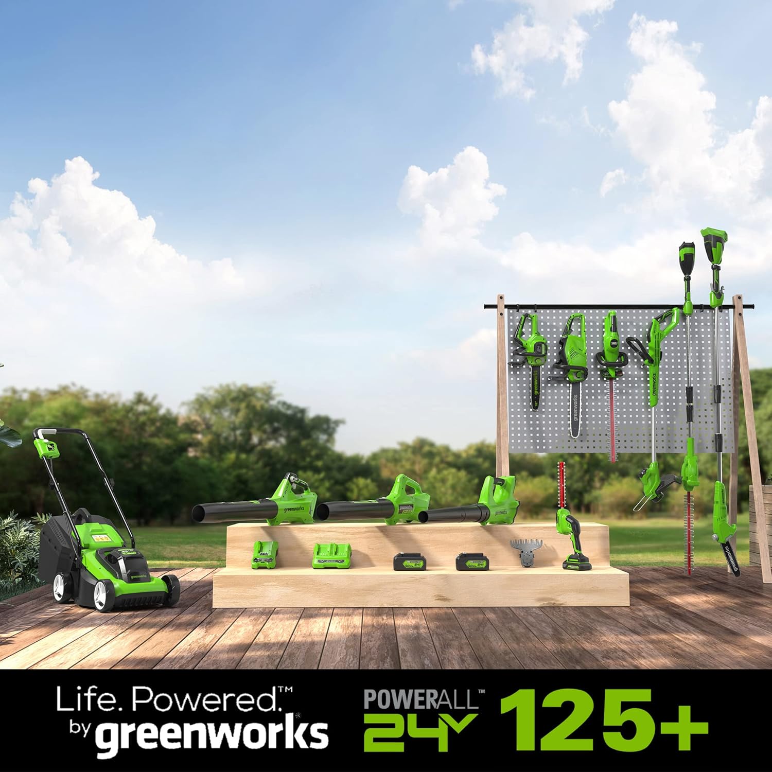 Greenworks - Mini tronçonneuse 24V - 10 cm - batterie 2Ah, 7,8 m/s