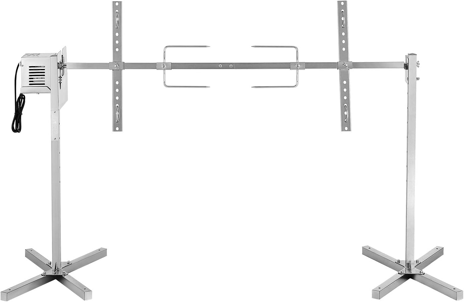 VEVOR - Rôtissoire électrique 1321 mm - 60 kg, 8 hauteurs, moteur 38W