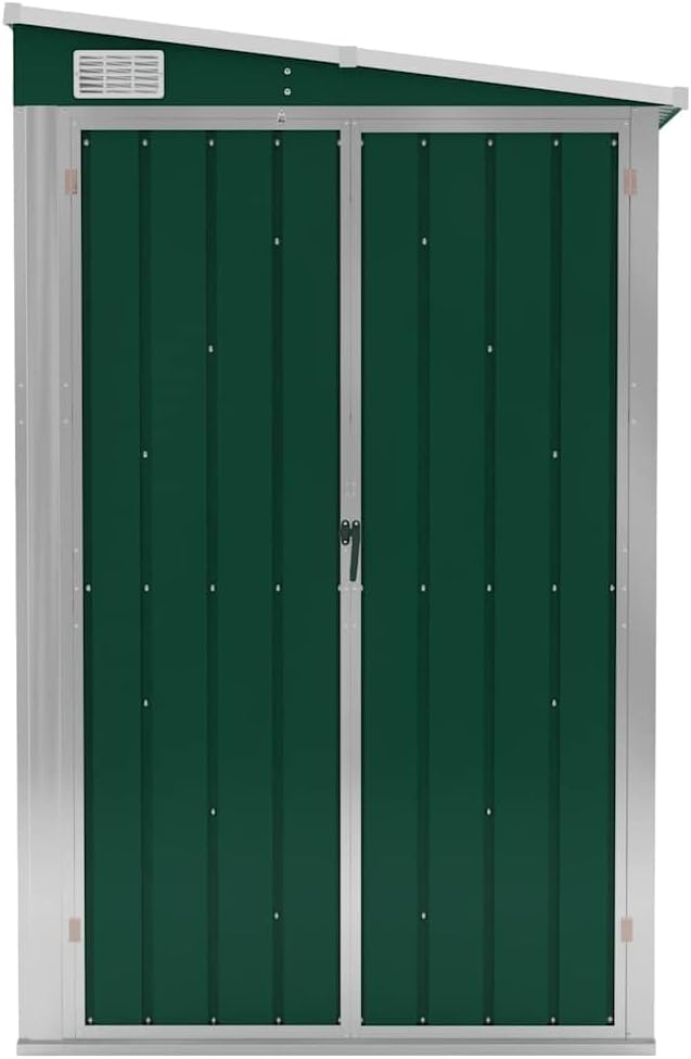 Générique Abri de Jardin Mural Vert 118x194x178 cm Acier galvanisé,Structures extérieures, Cabanes & abris de Jardin,316221