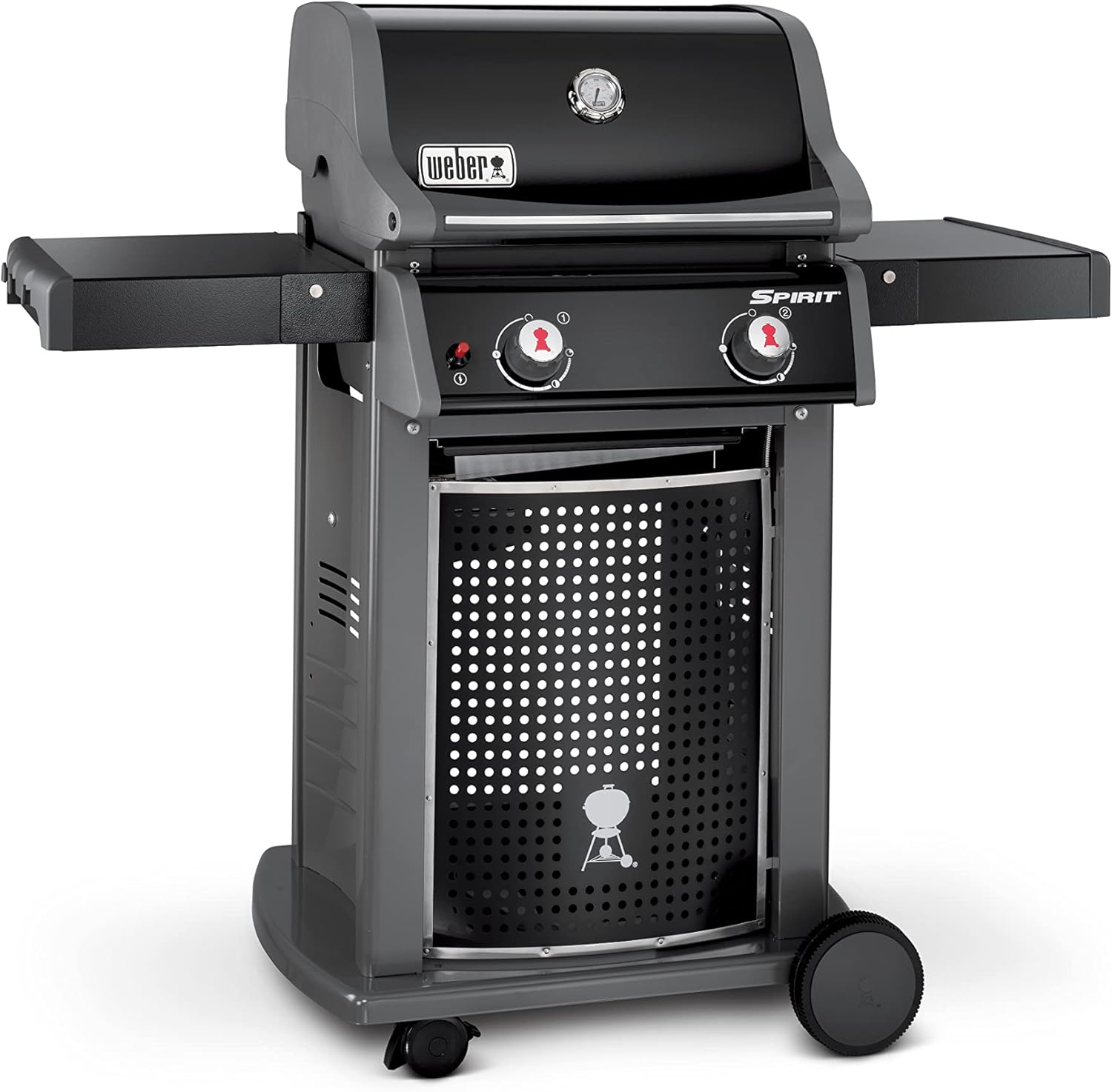 Weber - Spirit II (série E-310) - 60x46 cm - 3 brûleurs, grilles Gourmet, GS4, tablettes, noir/argent