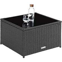 avec couvercle en verre. Contient une bouteille d'eau et des verres, adaptés à une utilisation sur la terrasse ou le jardin.