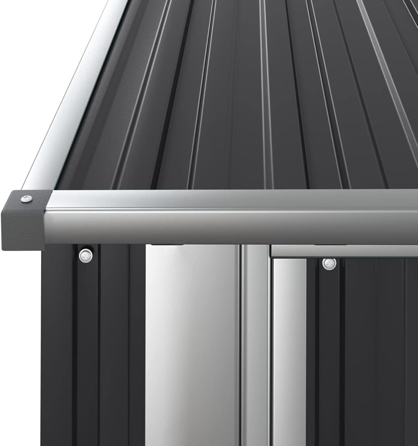 ShGaxin - abri de jardin acier galvanisé - 180,5x97x209,5 cm - anthracite - ShGaxin