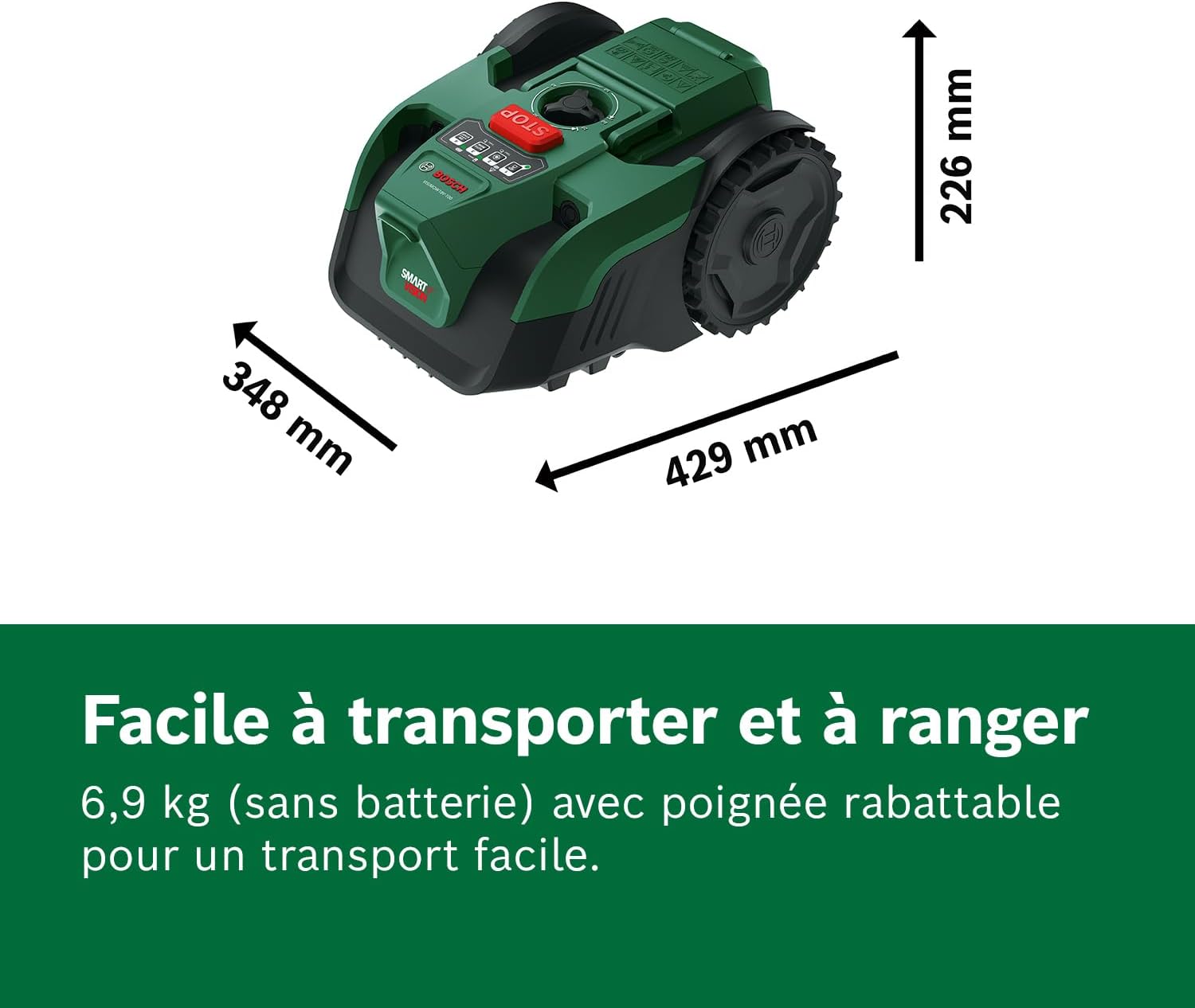 Bosch - VISIMOW série - 16 cm, 20-60 mm - robot tondeuse sans-fil - VISIMOW18V-100