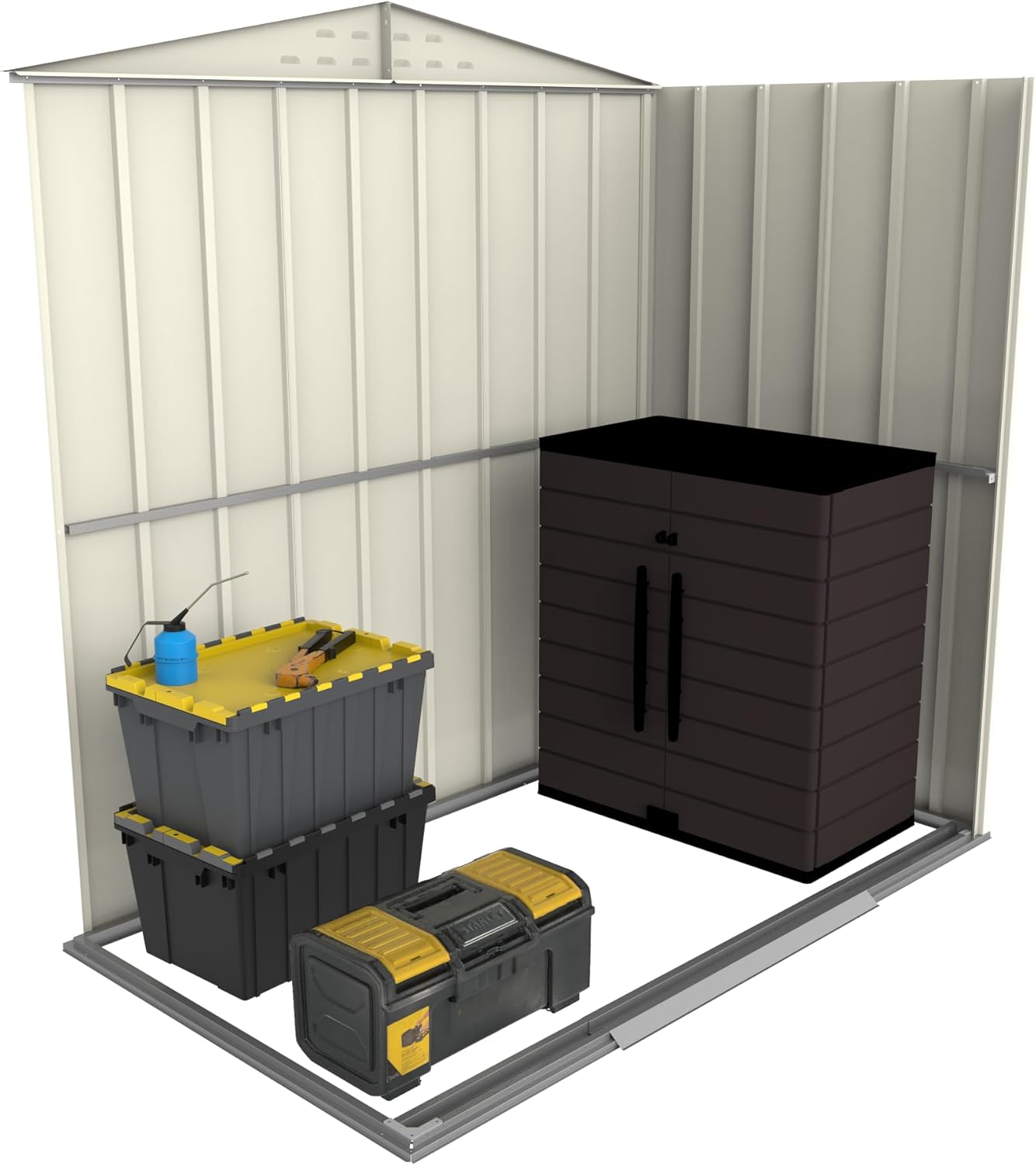 Duramax TOP Shed 6 x 4 (2.17 m²) Abri de jardin en métal, fabriqué en acier galvanisé, structure de toit renforcée, abri de jardin en métal sans entretien et résistant aux intempéries, Anthracite