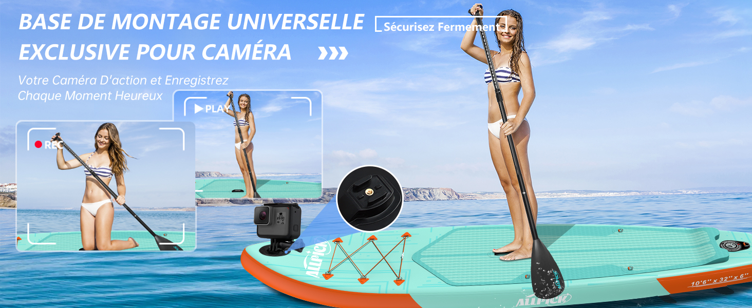 la planche à pagaie ultime avec caméra SUP