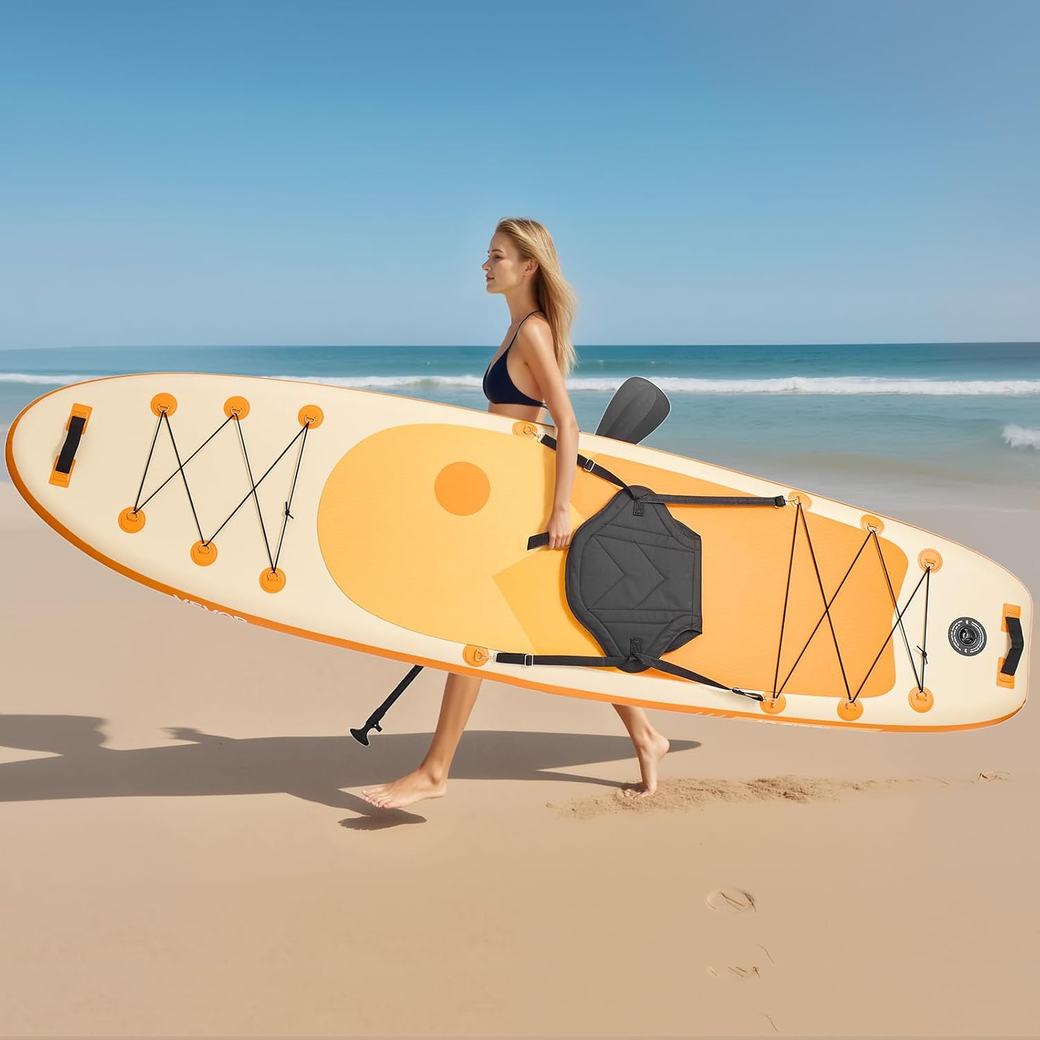 VEVOR - Paddle gonflable avec siège - 304x83x15cm - ultra-légère, accessoires complets