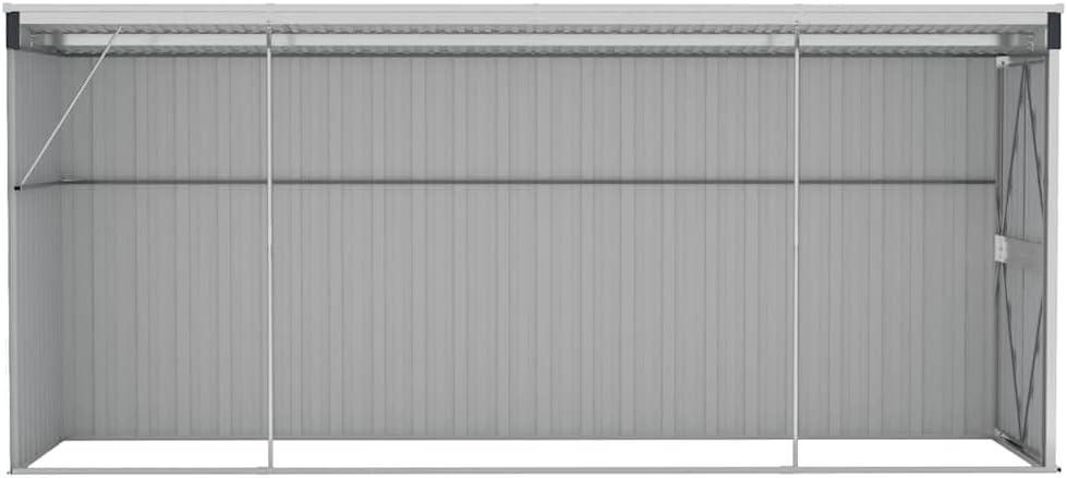 Générique Abri de Jardin Mural Anthracite 118x382x178 cm Acier,Structures extérieures, Cabanes & abris de Jardin,316231
