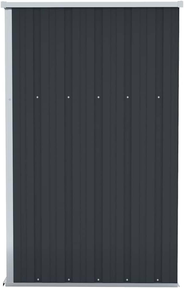 vidaXL Remise de Jardin Murale Hangar de Terrasse Abri de Jardin Maison de Stockage Meuble de Patio Extérieur Anthracite 118x100x178 cm Acier