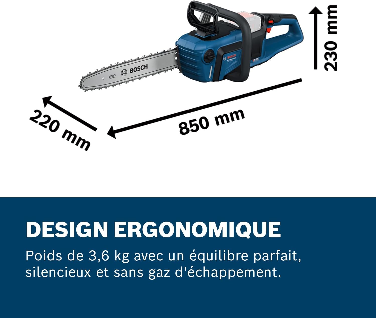 Bosch - tronçonneuse Pro 18V, guide 40 cm, moteur sans charbon, GKE 18V-40