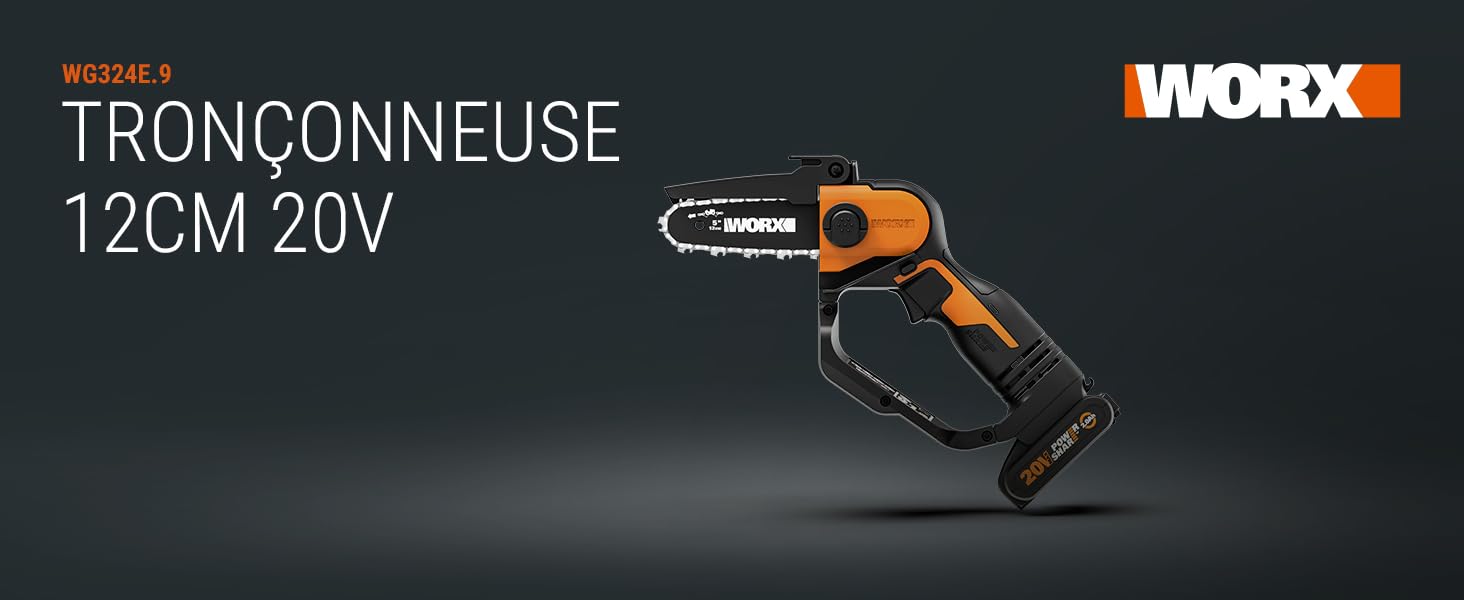 Elagueuse sans fil 12 cm 20V Worx WG324E.9