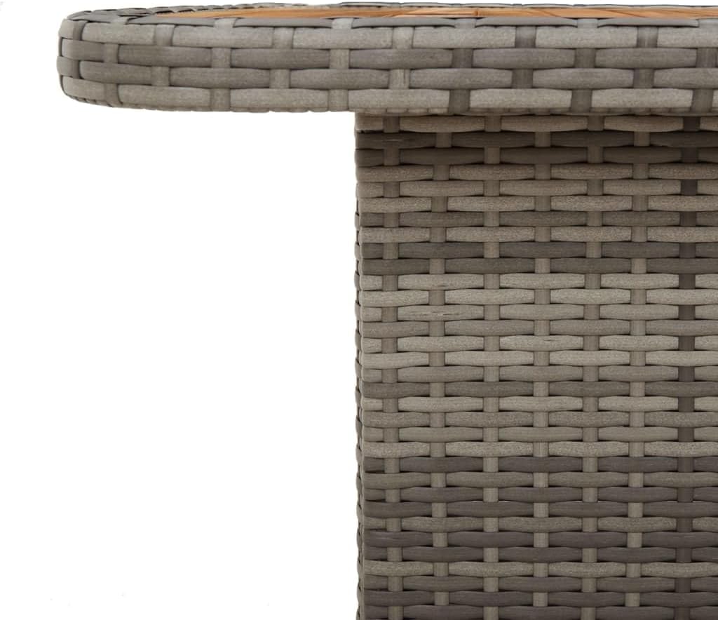 vidaXL - table basse série jardin - 85x45x45 cm - résine tressée, bois acacia