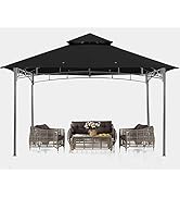 ABCCANOPY 3,35 x 3,35 m Tonnelle de patio pour patios double toit toit tonnelle de jardin pavillon d'arrière-cour pour...