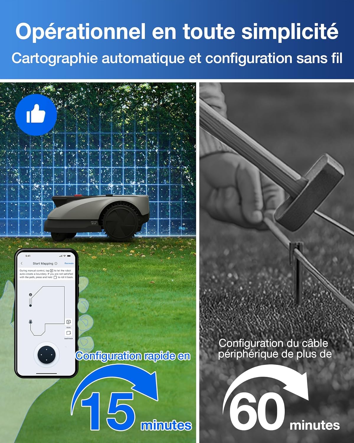 ECOVACS - Goat O600 - 600 m² - RTK+Vision, IA obstacles, applis, O600