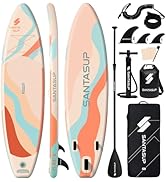 Santasup Tableau Gonflable Stand Up Paddle avec Accessoires Sup, Pont EVA antidérapant, Tableau L...
