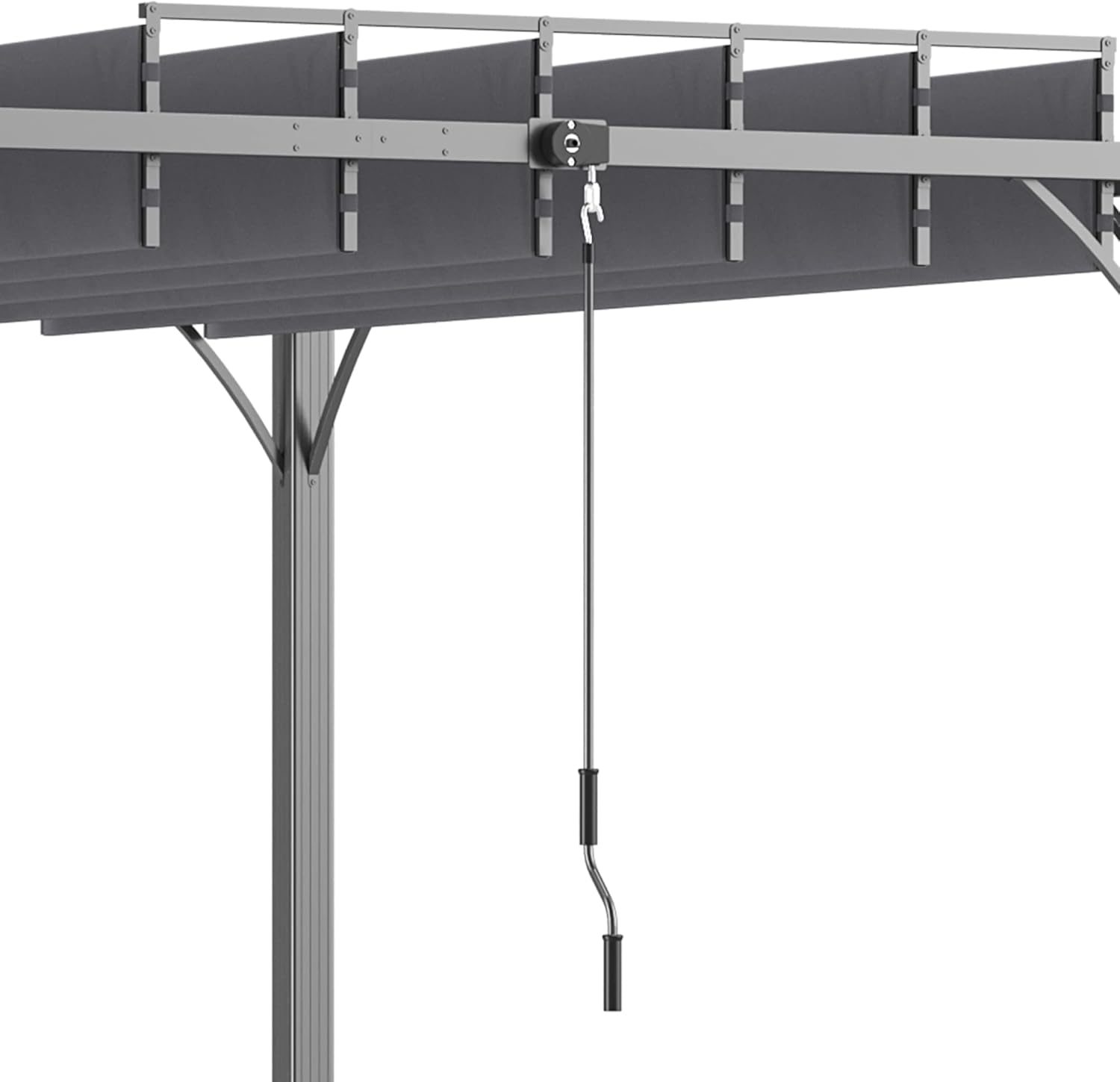 Outsunny - pergola bioclimatique - 3x3m - lames orientables aluminium UV 50+