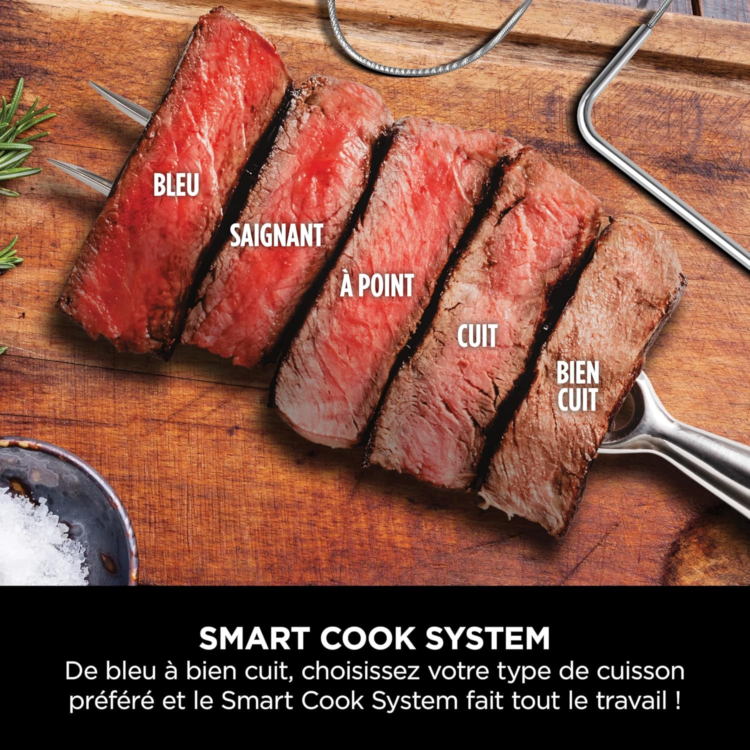 Ninja - grill & fumoir Pro Connect XL - contrôle app, 7-en-1, friteuse, résist. intem. - OG901EU