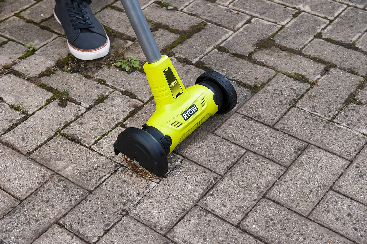 RYOBI - Nettoyeur de joints One+ 18V, brosse métal 11,5cm, batterie 2Ah, 32min - RY18PCA-120