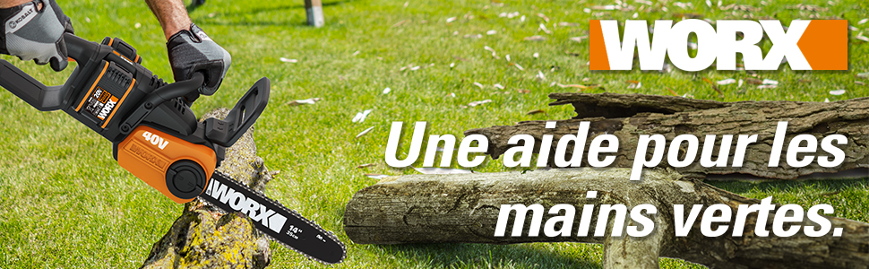 tronçonneuse batterie électrique sans fil 40v chargeur chaȋne moteur elagueuse coupe outil jardin