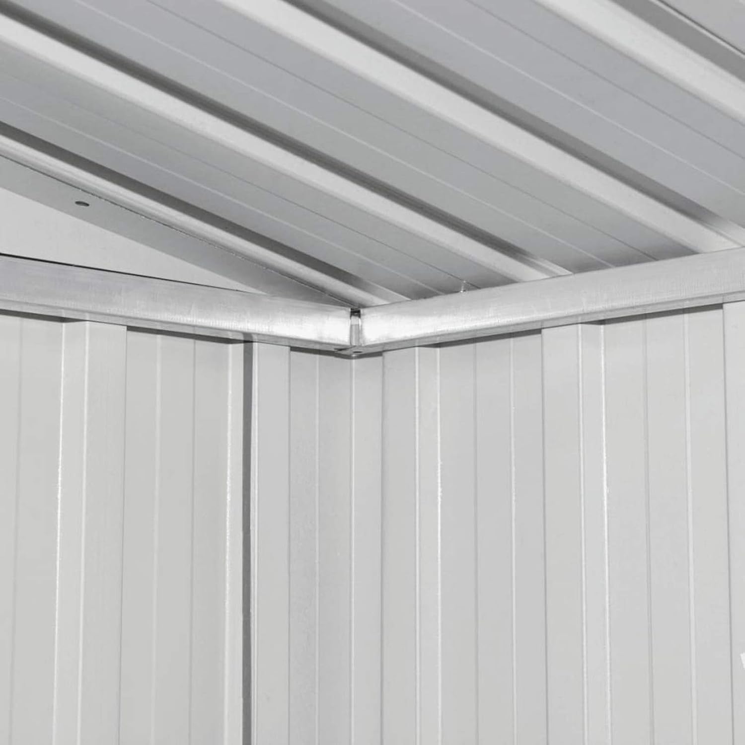 Homgoday Abri de Jardin Métal 194x121x181cm - Aération & Double Portes Coulissantes - Rangement Outils - Acier Galvanisé