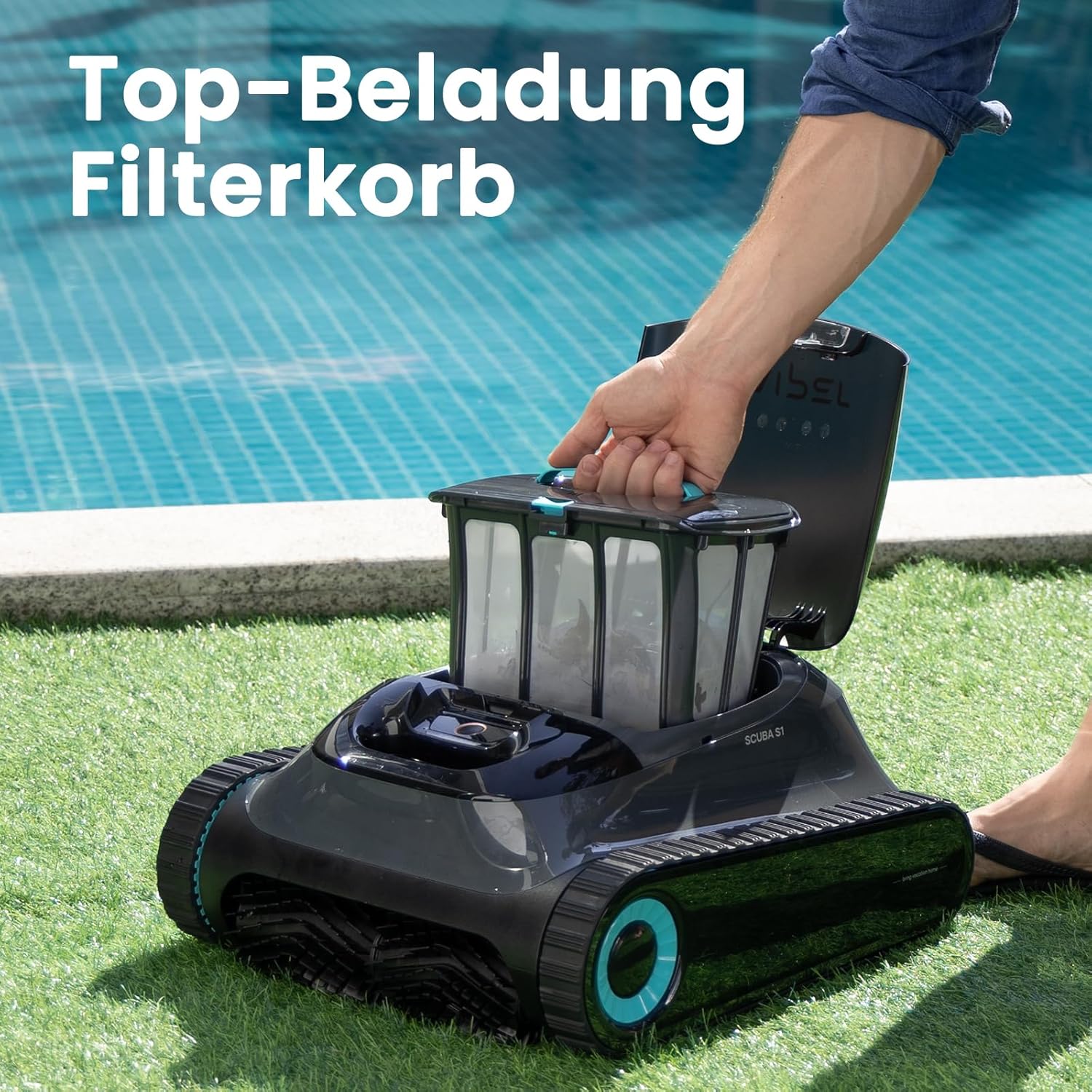 AIPER - Scuba S1 - 150m² - robot piscine sans fil, 4 modes, 150min, murs S1