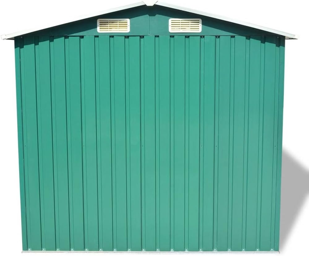 ShGaxin - abri de jardin métal - 204x132x186 cm - extérieur, vert