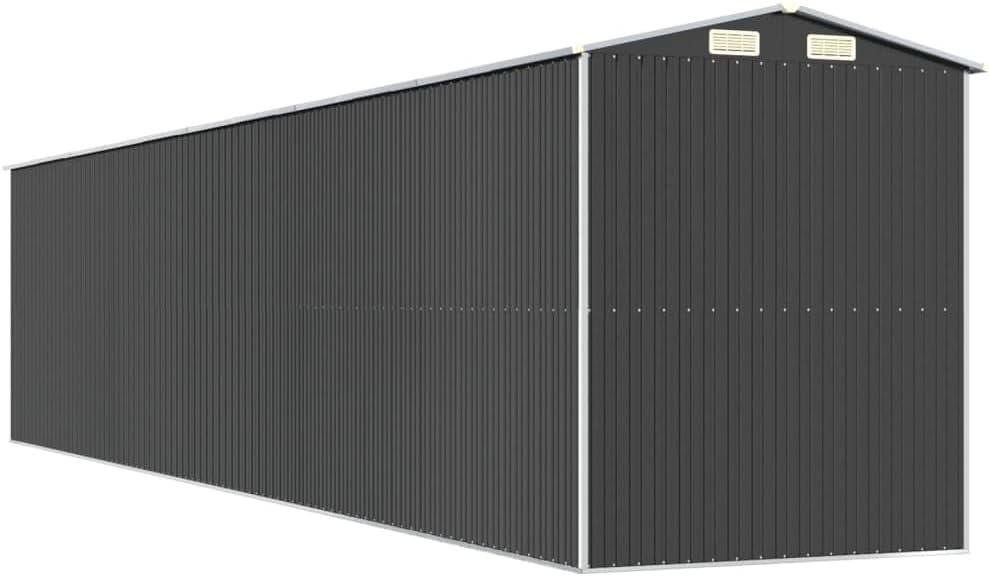 vidaXL - Abri de jardin acier galvanisé 192x938x223 cm - anthracite