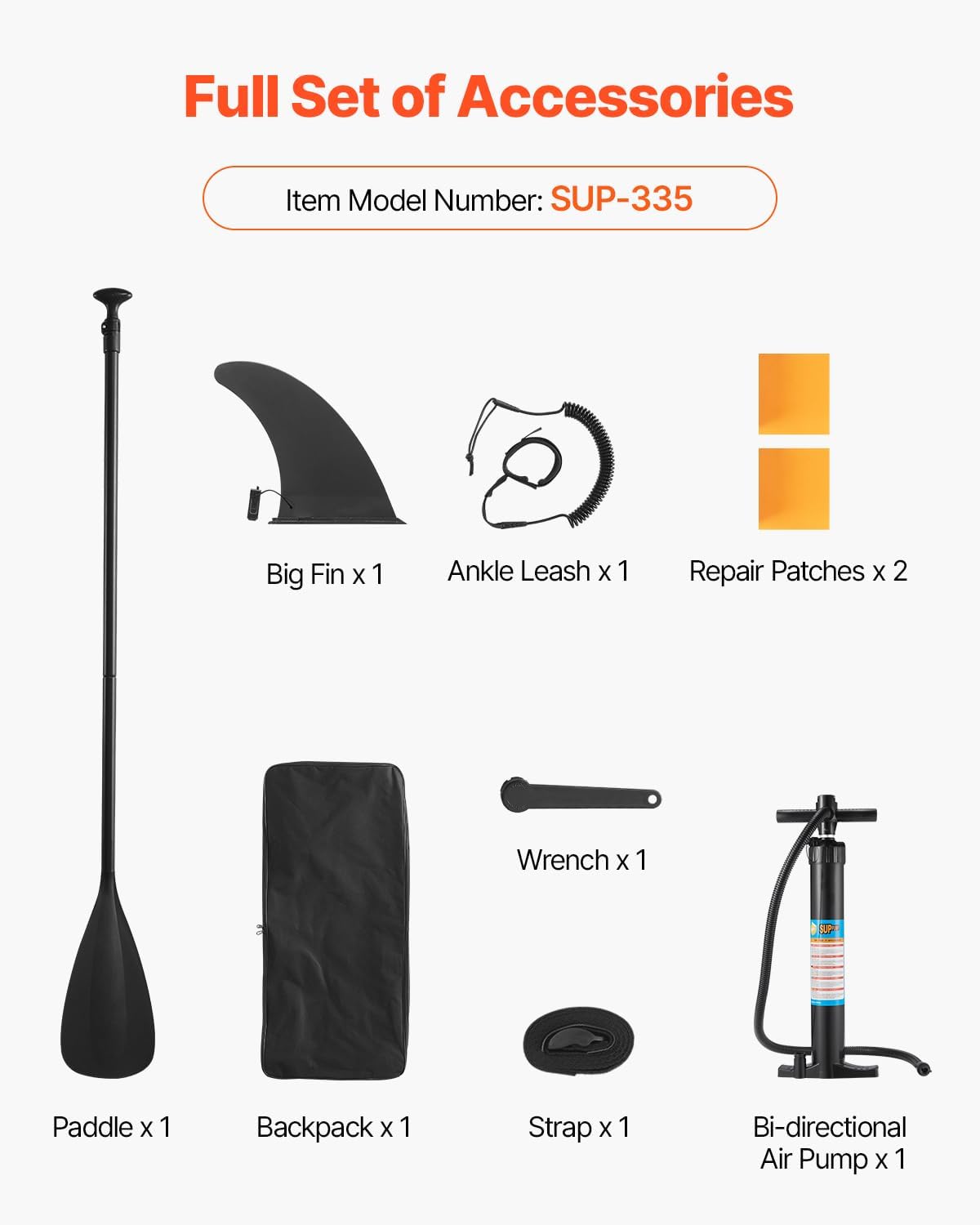 VEVOR - Paddle gonflable SUP - ultra-léger, accessoires inclus