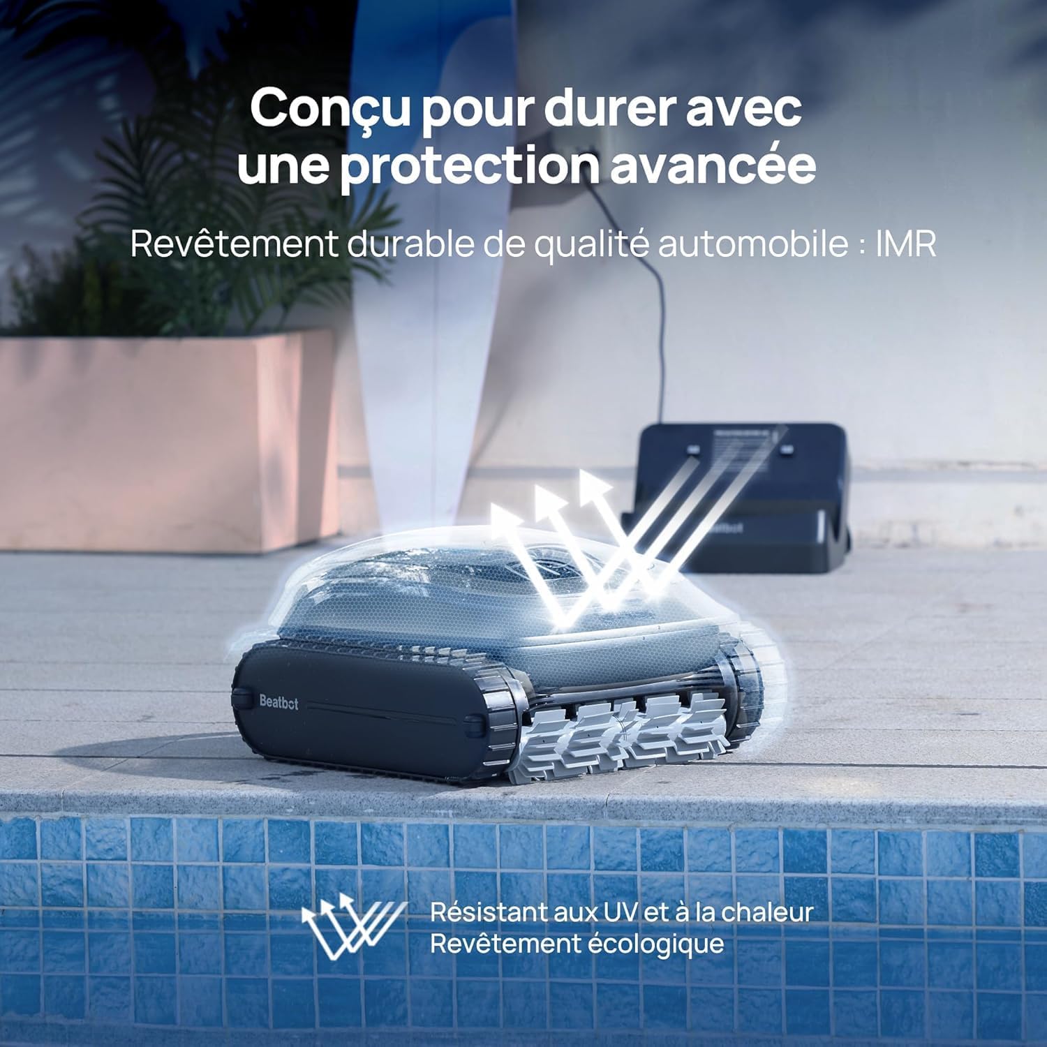 Beatbot - AquaSense 2 - 300m² - Robot piscine sans fil, autonomie 150min