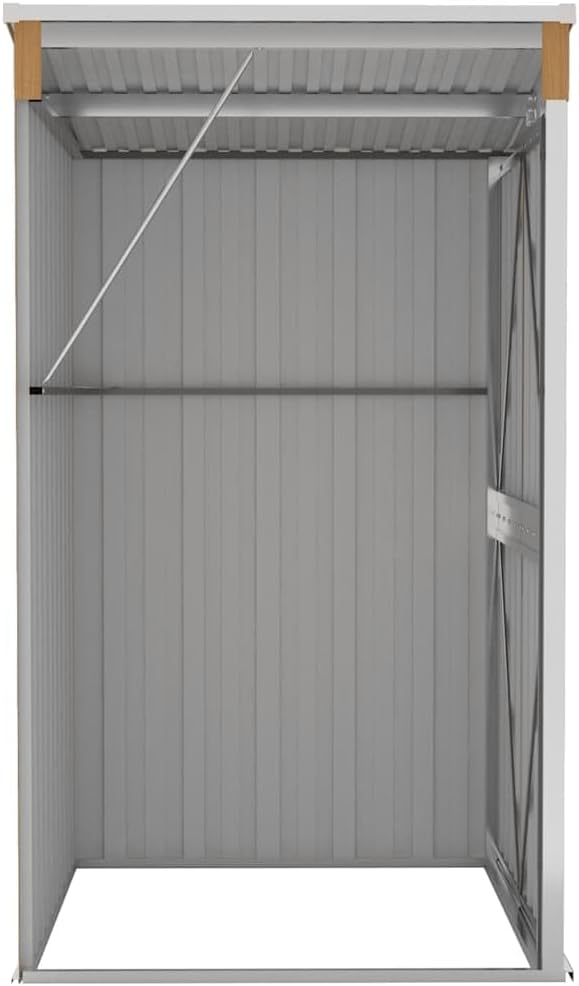 Générique Remise de Jardin Murale Marron 118x100x178 cm Acier galvanisé,Structures extérieures, Cabanes & abris de Jardin,316220